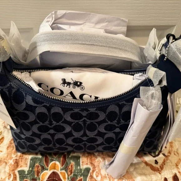 Coach Juliet Shoulder Bag 25 In Signature Denim - Picture 2 of 5